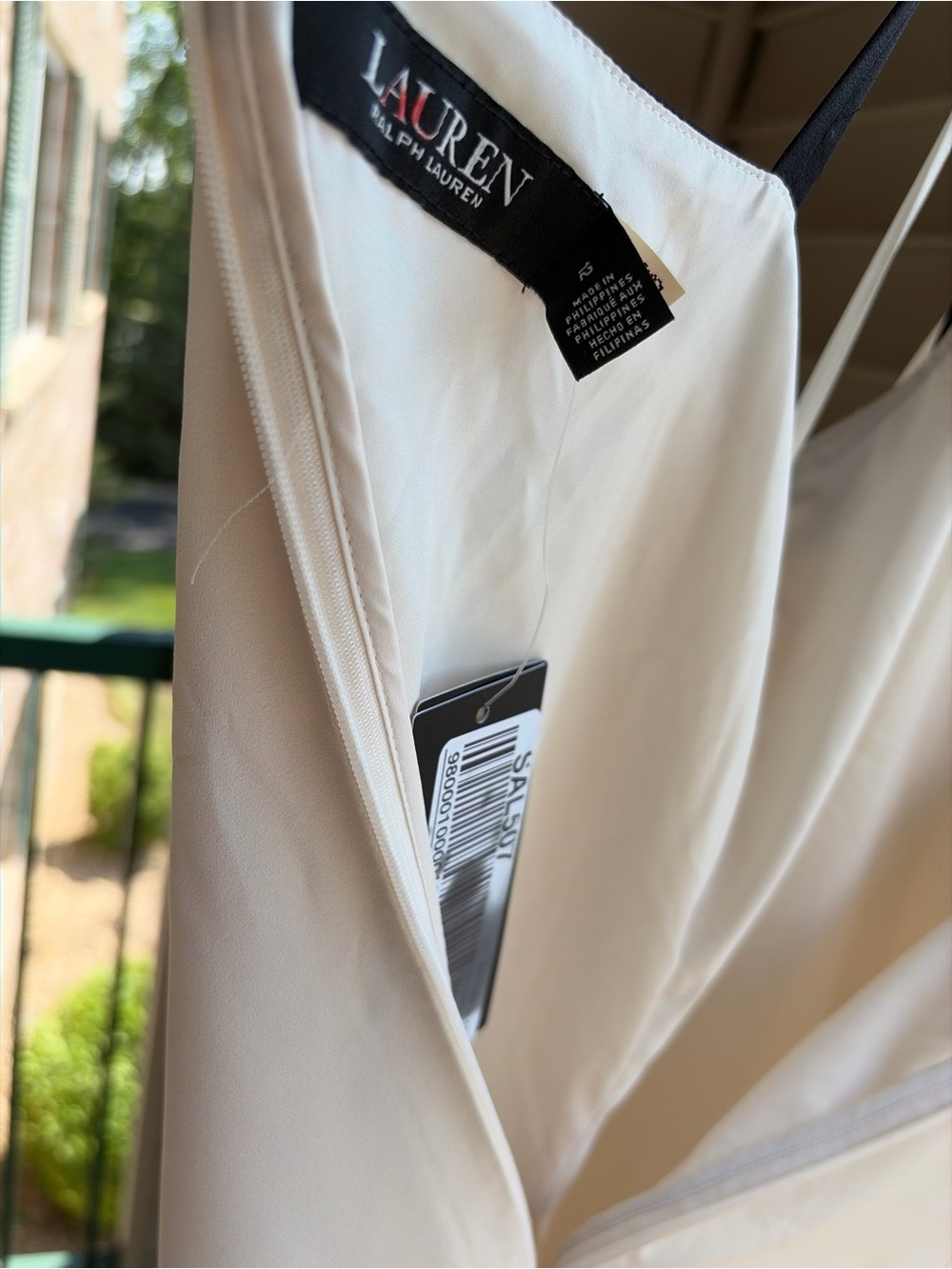 🆕🌾Lauren Ralph Lauren Colorblock Wedding Guest  Midi Dress Ivory Black Size 12 - Picture 13 of 17